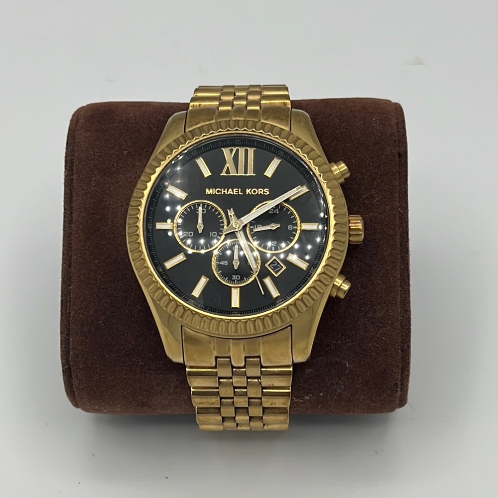 MICHAEL KORS
Chronograph Lexington Gold-Tone Stainless Steel Bracelet Watch 45mm